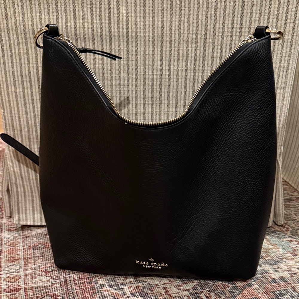 Kate Spade Black Pebbled Leather Shoulder Bag